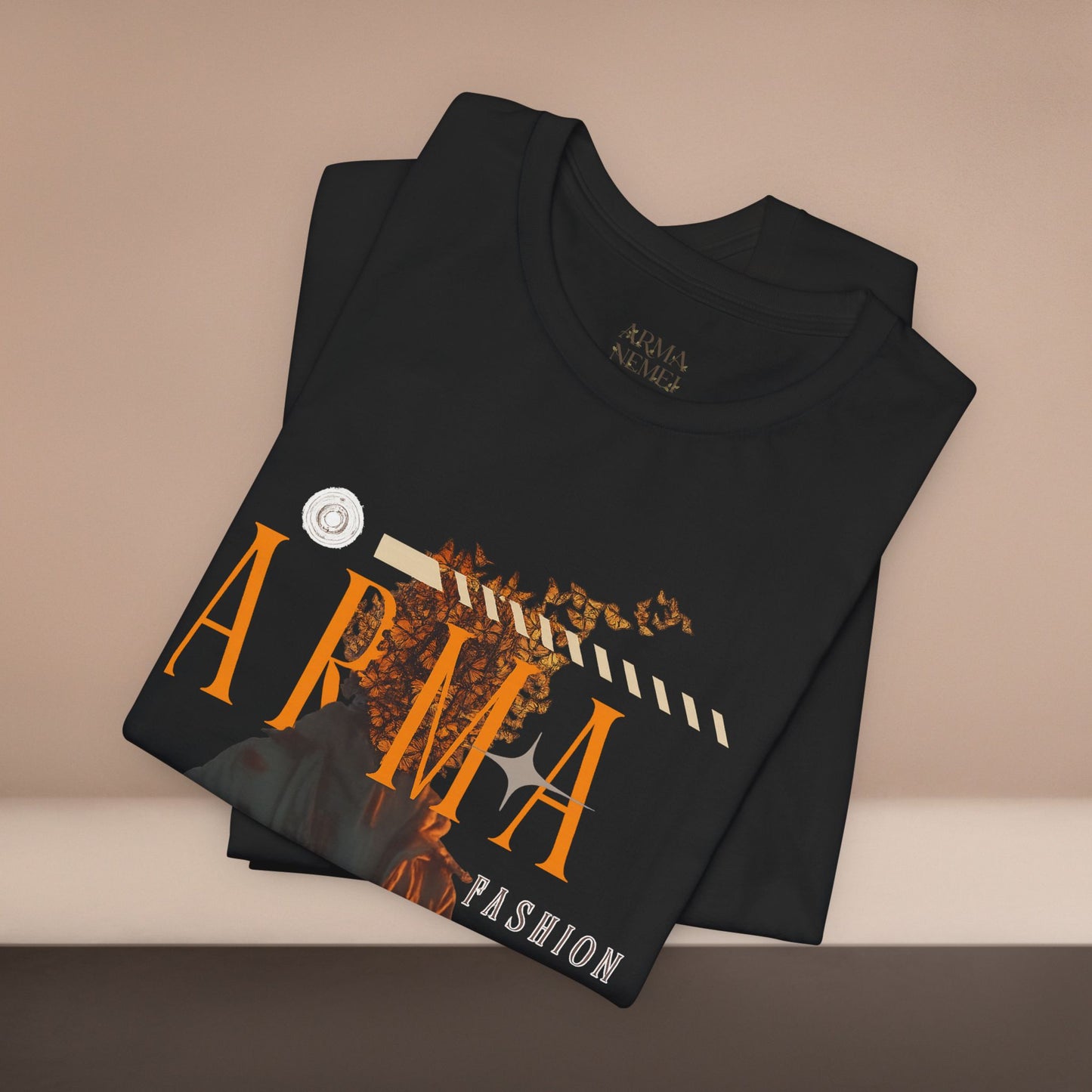 ARMA Fashion Graphic Tee — Vintage Statue Art Streetwear T-Shirt