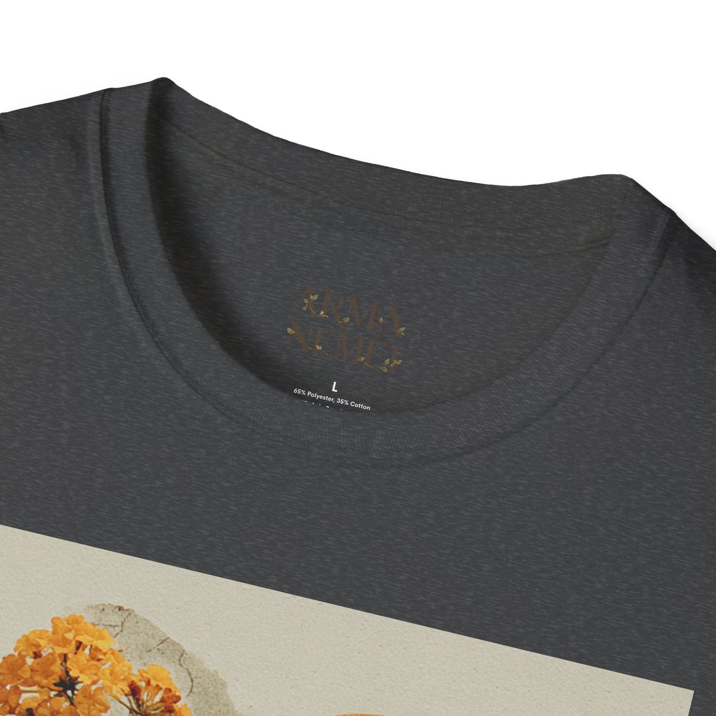 Sunset Bird & Blossoms T-Shirt — Vintage Floral Nature Graphic Tee