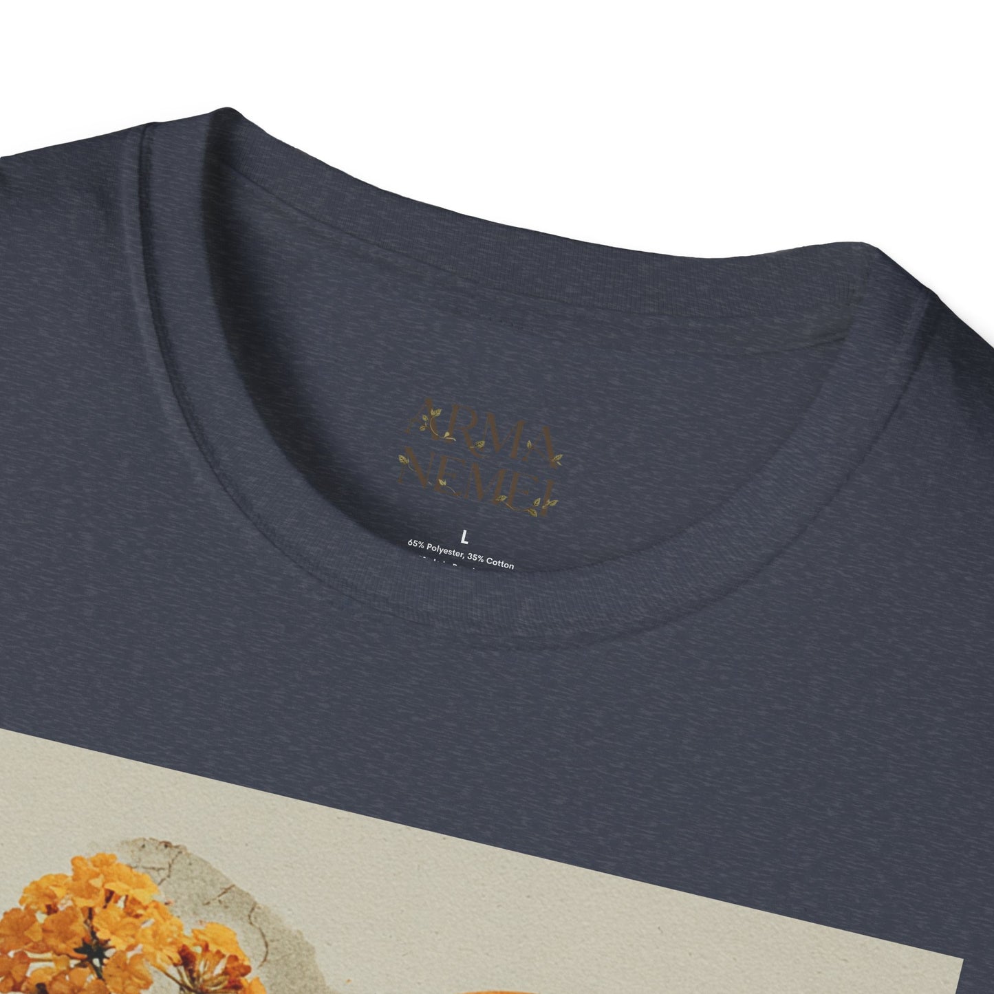 Sunset Bird & Blossoms T-Shirt — Vintage Floral Nature Graphic Tee
