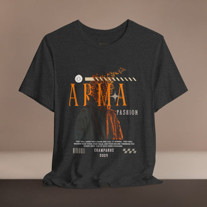 ARMA Fashion Graphic Tee — Vintage Statue Art Streetwear T-Shirt