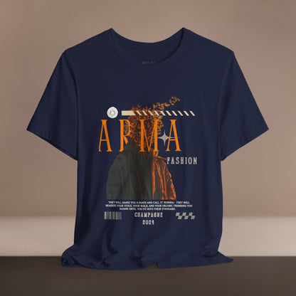 ARMA Fashion Graphic Tee — Vintage Statue Art Streetwear T-Shirt